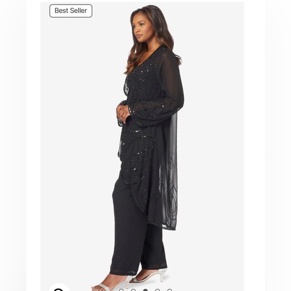 Three-Piece Beaded Pant Suit- 20W - Picture 3 of 11